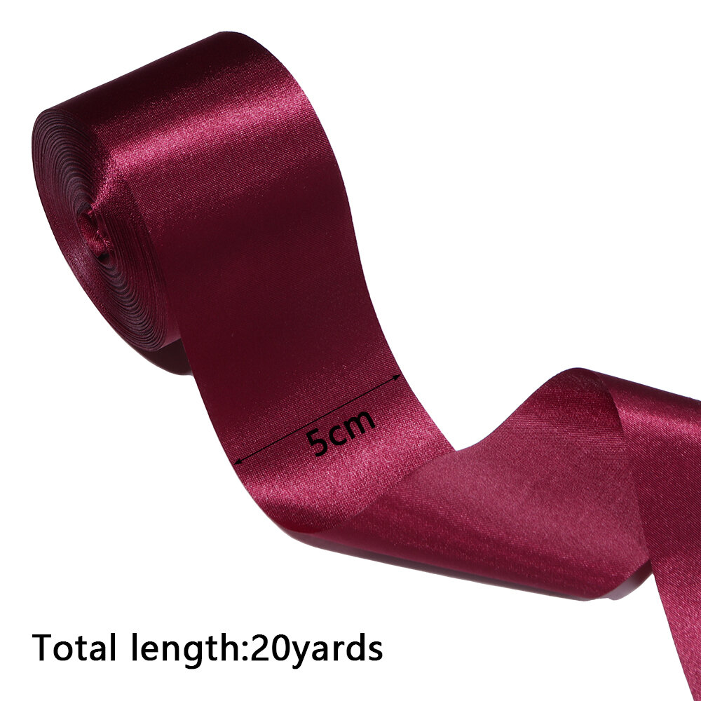 20yards/lot 4/5/6/10/15cm Wine Red Satin Ribbons Gifts Wrapping Ribbon For DIY Chrismas Party Wedding Decoration Supplies