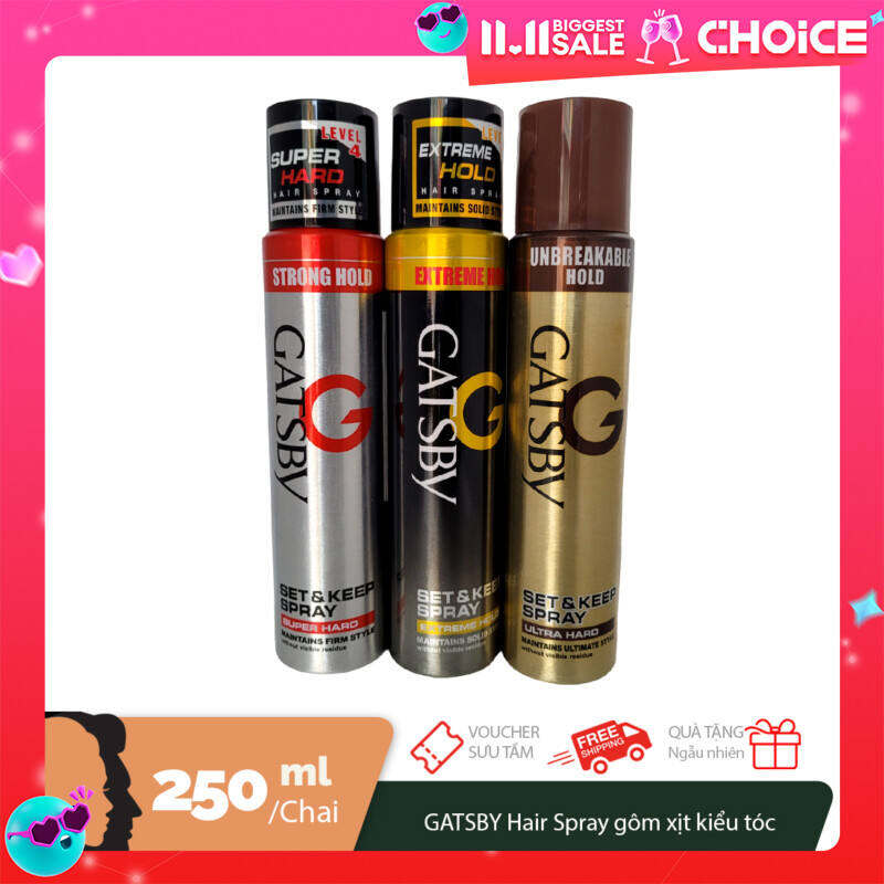 GATSBY Hair Spray gôm xịt kiểu tóc 250ml giữ nếp tóc không bết dính