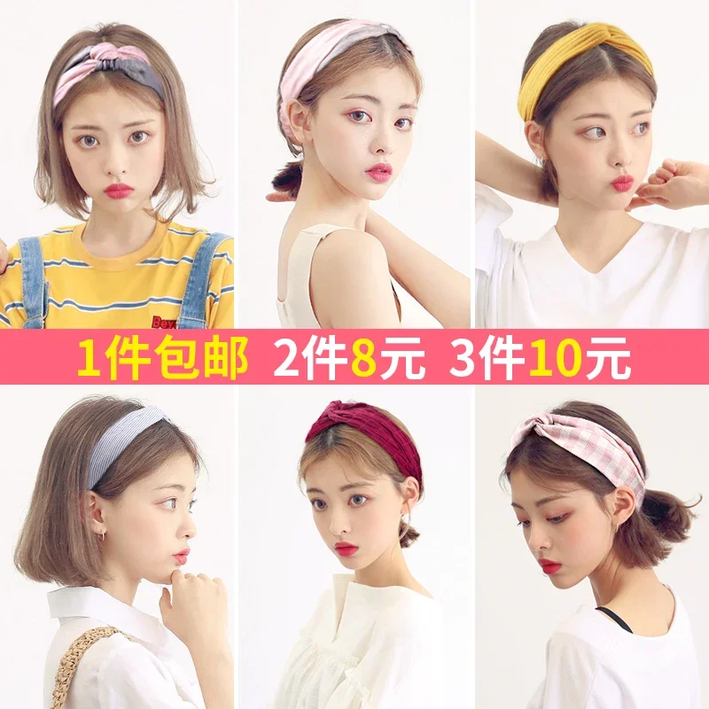 Korean Style Sweet Mori Girls Hair Band Cherry Blossom Internet Celebrity Face Wash Hair Bands Headscarf Hairpin Head Accessories Summer Outing