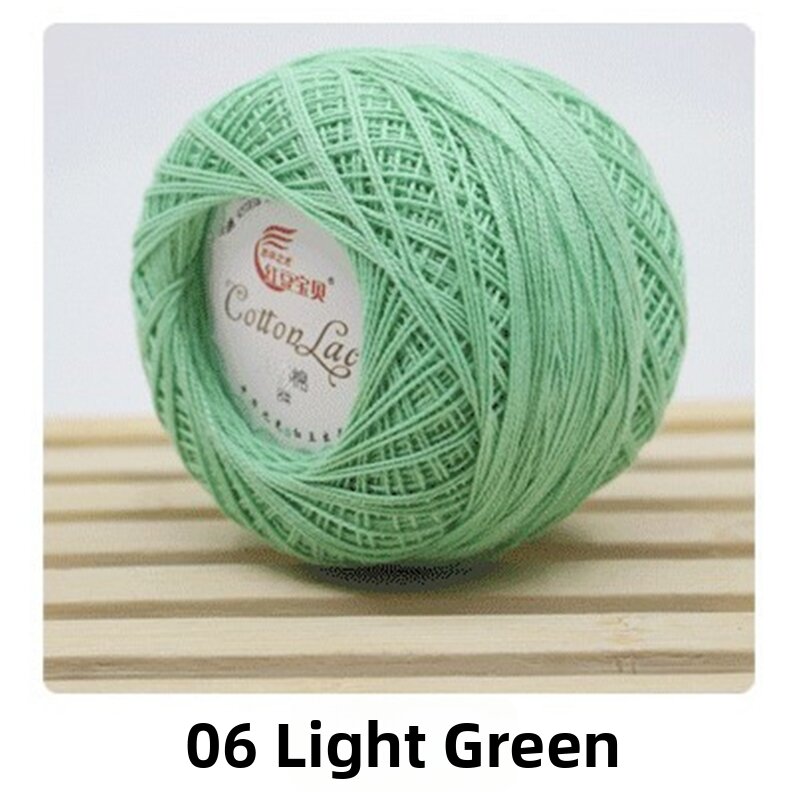 8-Number Lace Yarn Hook Needle Cotton Thread Handmade Crochet Summer Silk Light Yarn Knitting Weaving Fine Line for Shoes