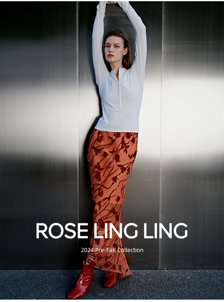 RoseLingLing Ultra-Fine Australian Silk Wool Blend Slimming Knit T-Shirt with Henley Collar for Women Casual Summer Style
