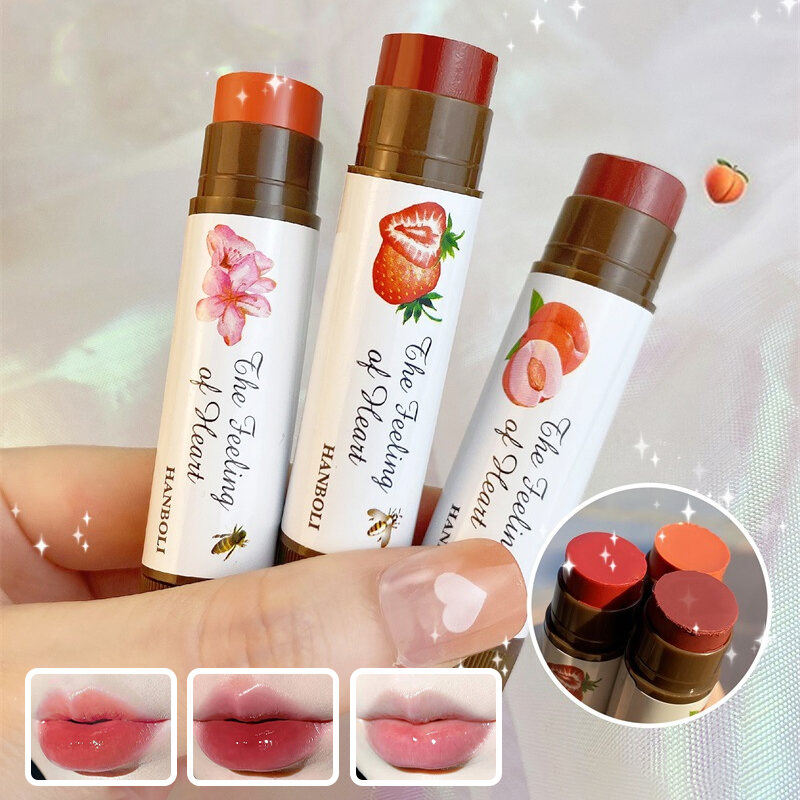 Peach Brown Lip Balm Set - Natural Moisturizing Gloss