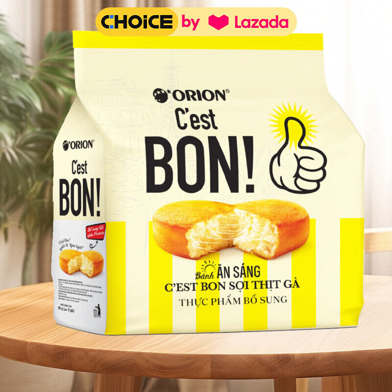 [000] Bánh C'est Bon Orion sợi thịt gà 5 gói x 17g