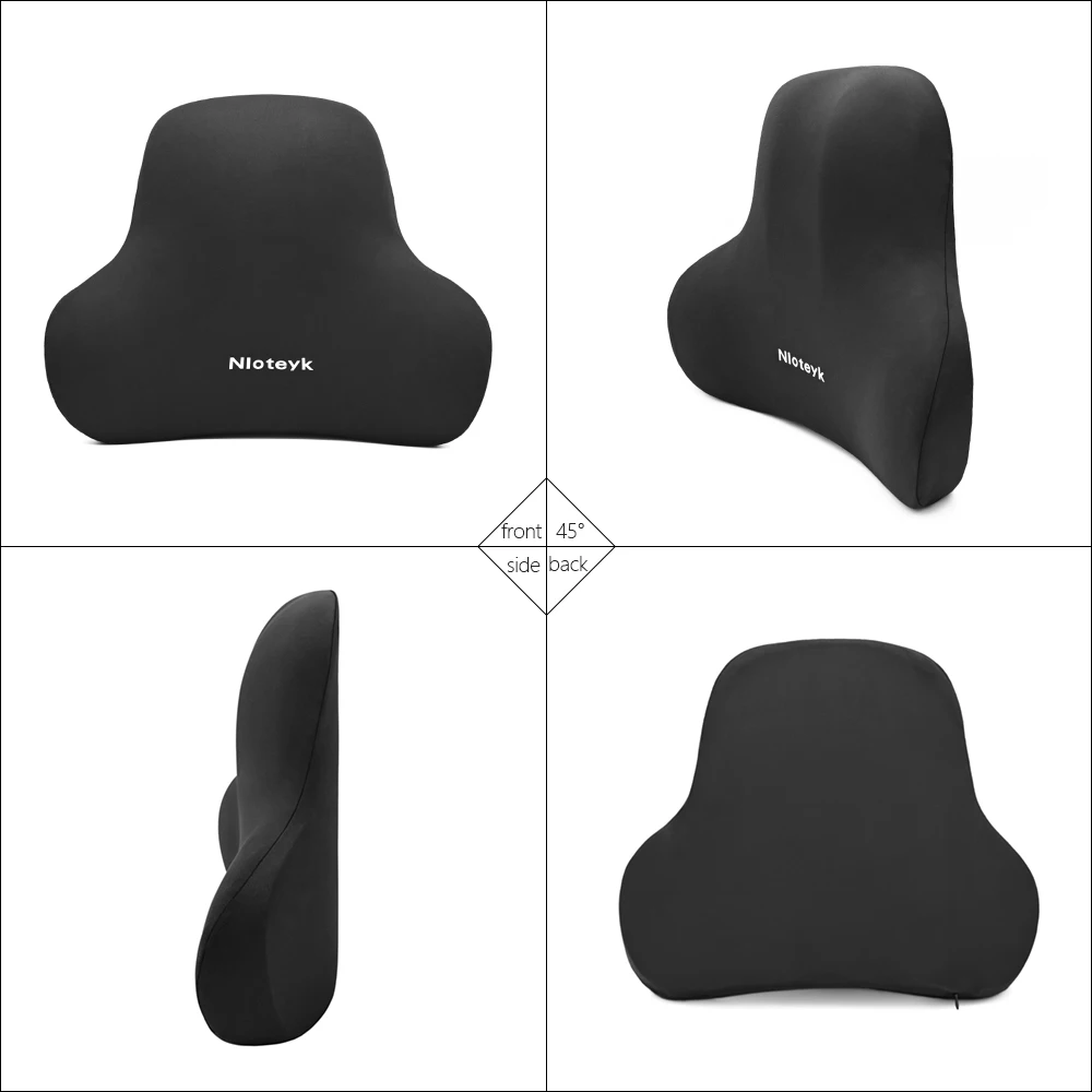 Memory Foam Lumbar Back Cushion for Car Office Gaming Chairs and Postpartum Waist Support Multi Functional Pain Relief Pillow