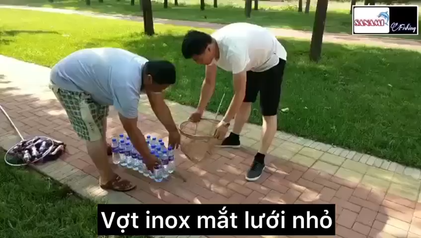 Vợt vớt cá inox vành tròn đủ size - 1m5, 1m9, 2m5,3m [BH 3 tháng], vợt cứng, siêu bền, thu gọn được, giá thành cực tốt - SANAMI FISHING