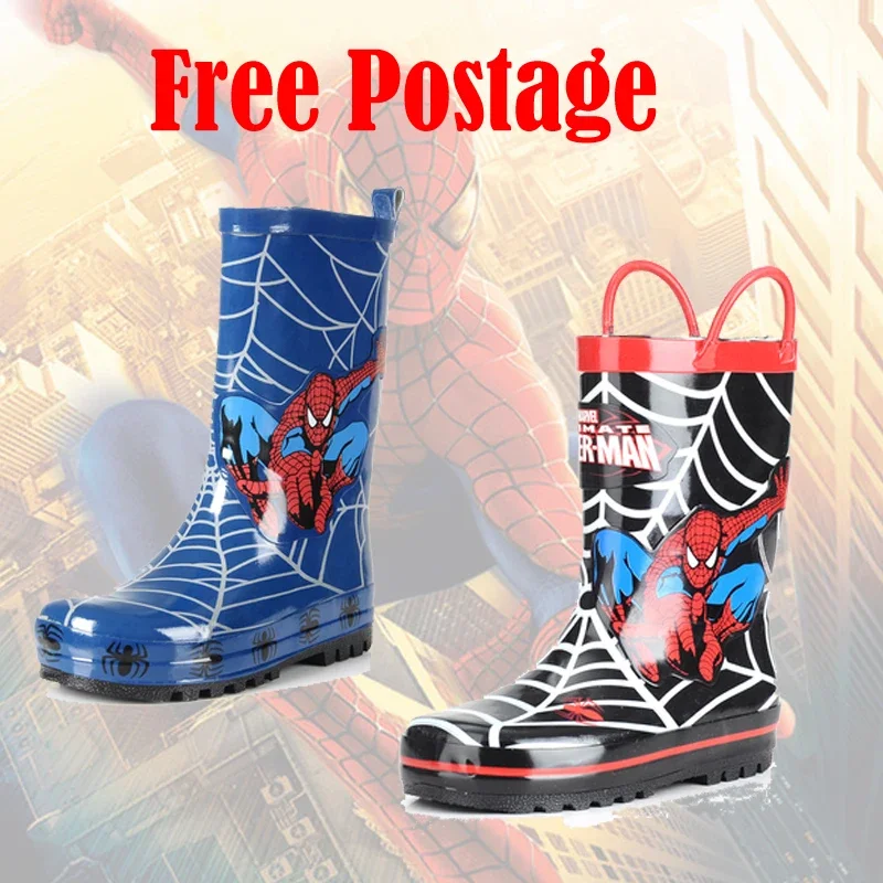 Cartoon Spider-Man Portable Kids Child Baby Rain Boots Shoes