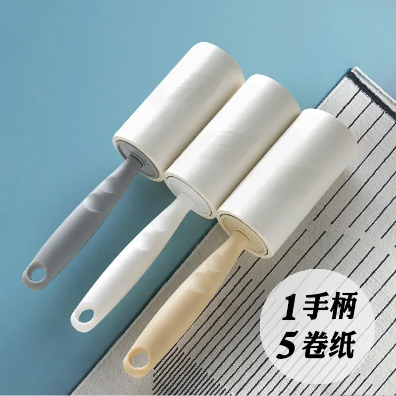 Lent Remover Tearable-Replacement Sticky Paper Stick Clothes Rolling Brush Roller Pet to Brush Paper Lint Roller Felt Hair