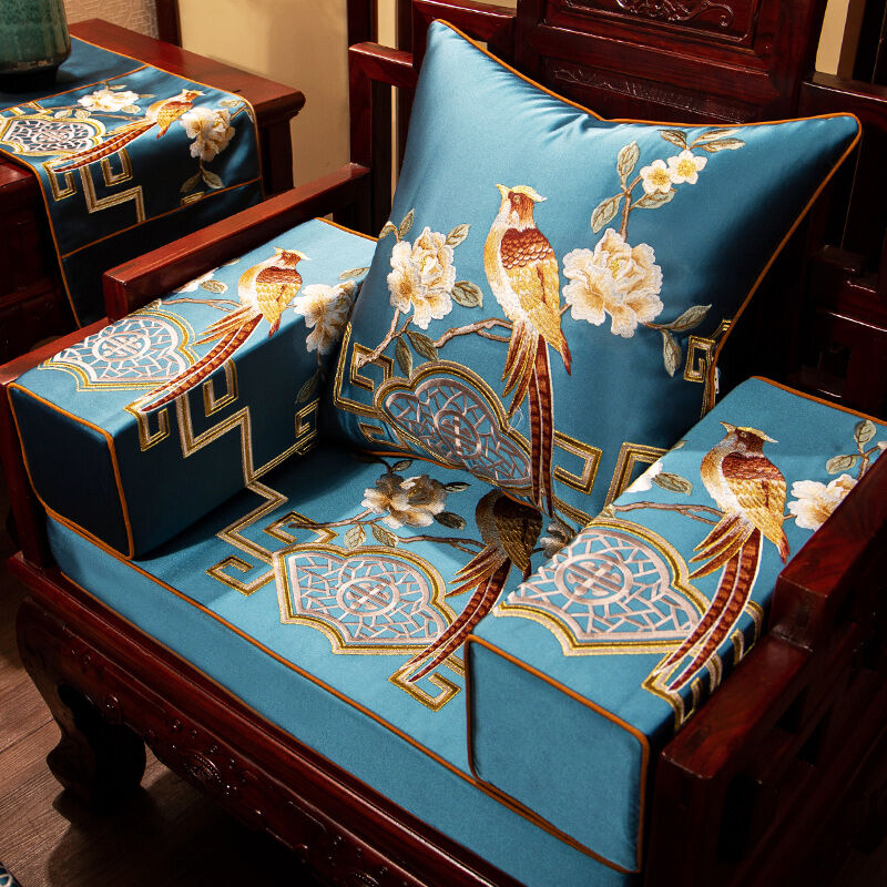  Mahogany Chair Cushion,[Chinese Style] Cushions Mahogany Sofa  mat Solid Wood Sponge Chair Cushion Armchair seat mat [Classical]-F  38x44x5cm(15x17x2inch) : Home & Kitchen