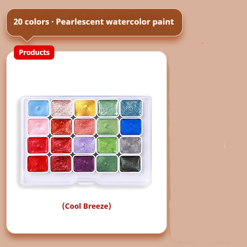 20/36/98 Color Pearlescent Watercolor Paint- Intense Sparkle Light Fastness Metallic Watercolor Paint Set Glitter Solid Pigments