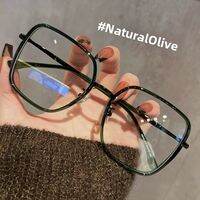 Chuming | Slim Face Large Square Glasses Frames for Myopia Black