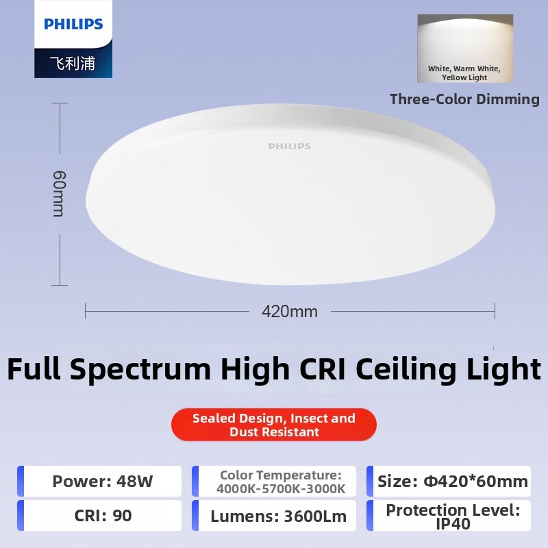 Philips | Waterproof Dust-proof Anti-corrosion Round Ultra-thin Ceiling Light