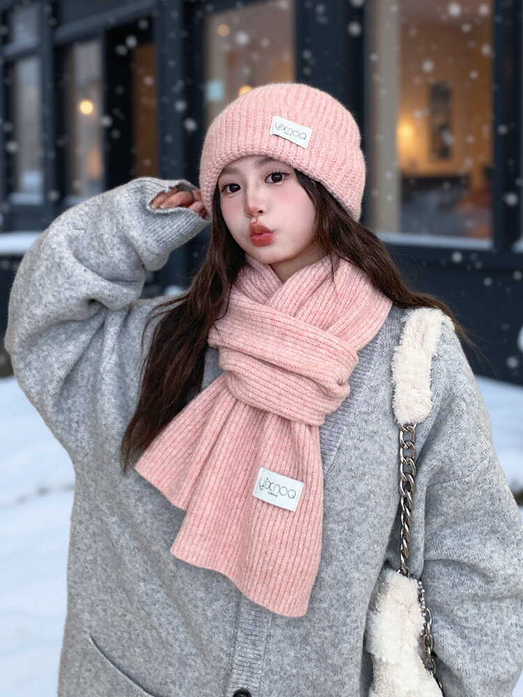 JIFANPAUL | Pink Winter Warm Knit Scarf Women | Lazada Singapore