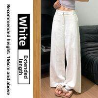 YIFANSHI | High Waist Straight Leg Linen Pants Thin Summer
