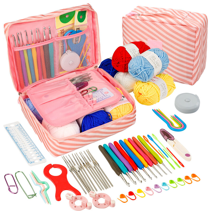 Soft Handle Crochet Tool Kit DIY Knitting Material Pack
