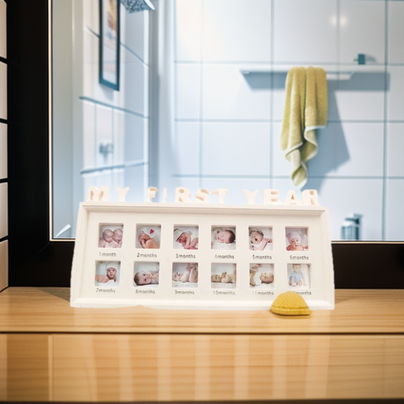 Cadre Photos Pêle-êle Ours En Bois Personnalisé - Souvenirs De La