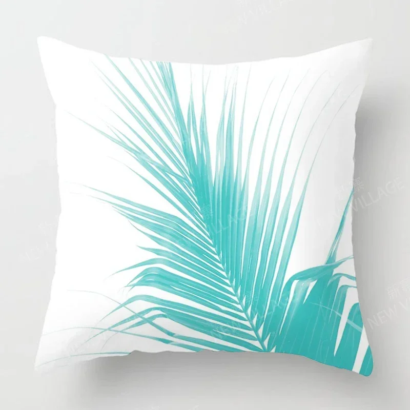 Nordic fall home decor autumn throw pillow case sofa Cushion cover modern 45x45cm 45*45 50x50 60x60cm 40*40cm leaf plant green