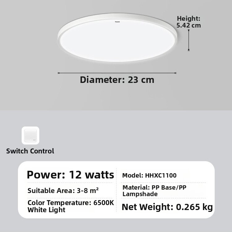 Panasonic | Modern and Simple LED Ceiling Light for Bedroom Childrens Room Kitchen Corridor Passageway