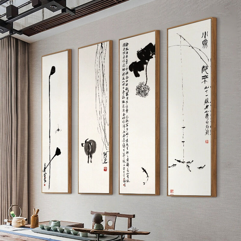 ZHENTAIYUAN | New Chinese Style Decorative Zen Ink Painting Wall Art