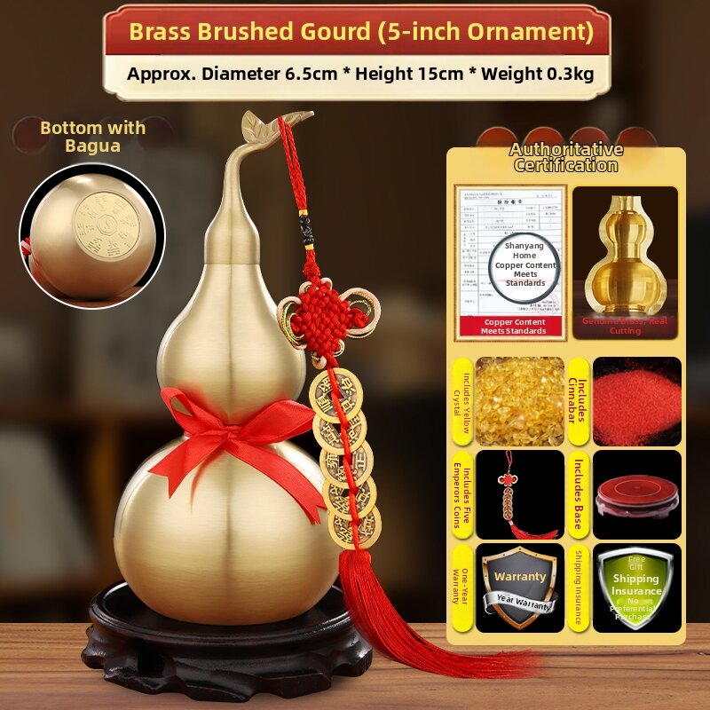 SHANYANG | Lucky Wealth Attraction Brass Gourd Pendant