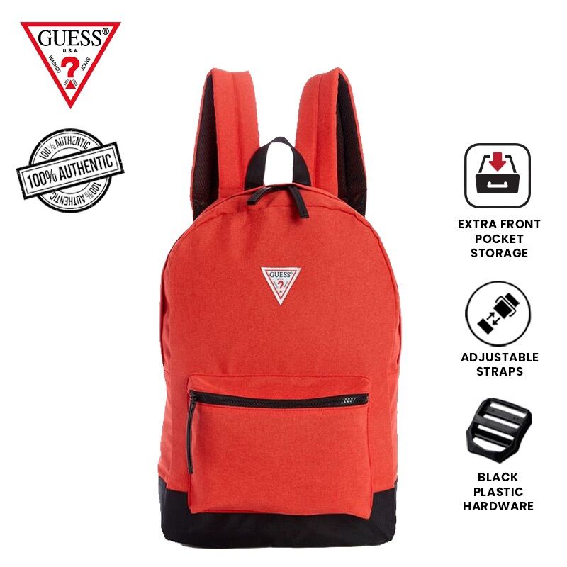 guess logo print backpack