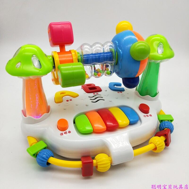 Toys for 3-6-8-9-12 Months Infants Rattle Turntable for 0-1-2 Years Old