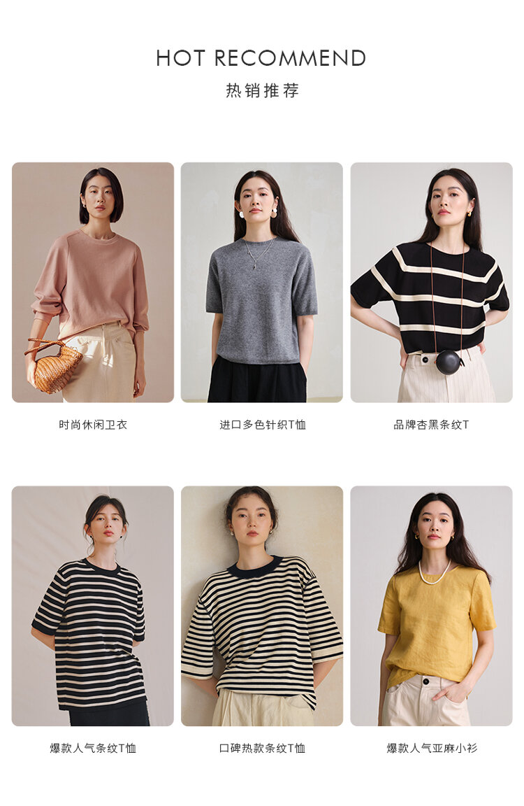 100% Linen Short Sleeve T-Shirt Women's Casual Style Original Travel Wear Spring Season Versatile Comfortable Fit round Neck