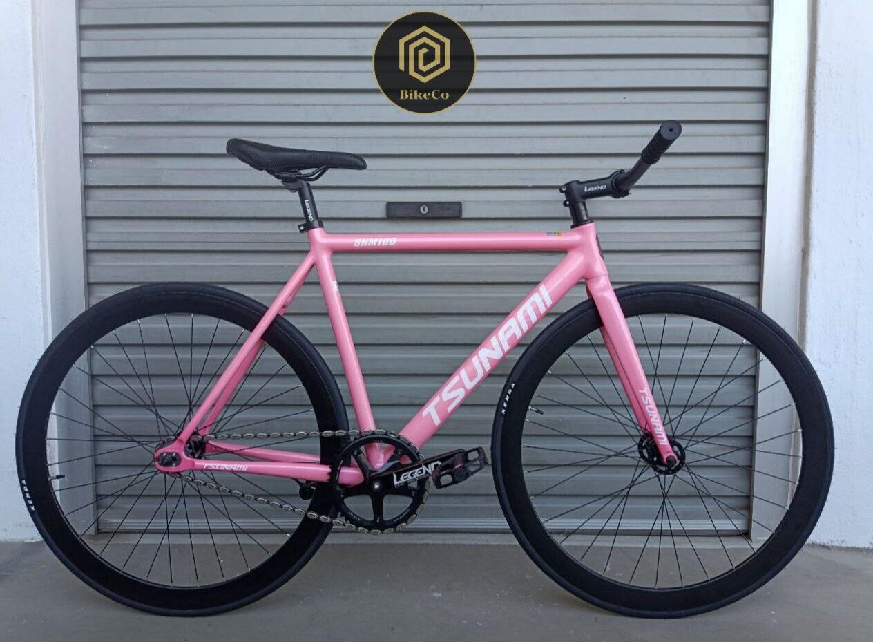 TSUNAMI SNM-100 Pearl Pink Fixie Fixed Gear Drop Bar Track