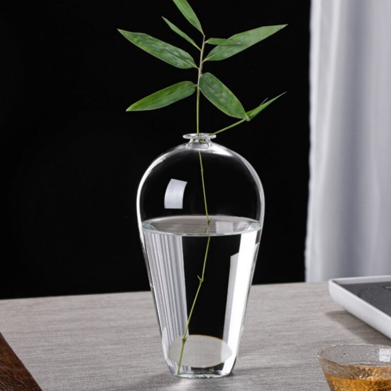 Elegant Clear Glass Vase Japanese Zen Flower Vases Hydroponic Plant Terrarium DIY Flower Arrangements Wedding Home Table Decor