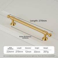 BAIFULING | Solid Brass Pull Handle French Design Cabinet Door Hardware