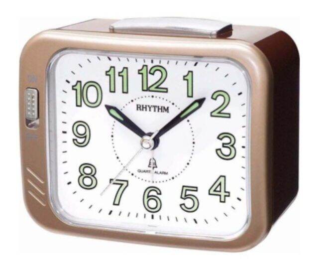 Rhythm Alarm Clock Cra829 Bell Alarm Snooze Light Quiet Second