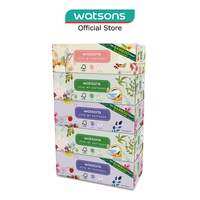 WATSONS 100% Bamboo Paper Cushiony Soft Box Tissue Sheet 3-Ply 100s x 5