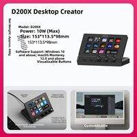 Ulanzi D200X Custom Macro Programmable Keyboard StreamDeck Style Gaming Editing Control Console with旋钮 Keys for Live Streaming Video Editing Compact Desktop Use