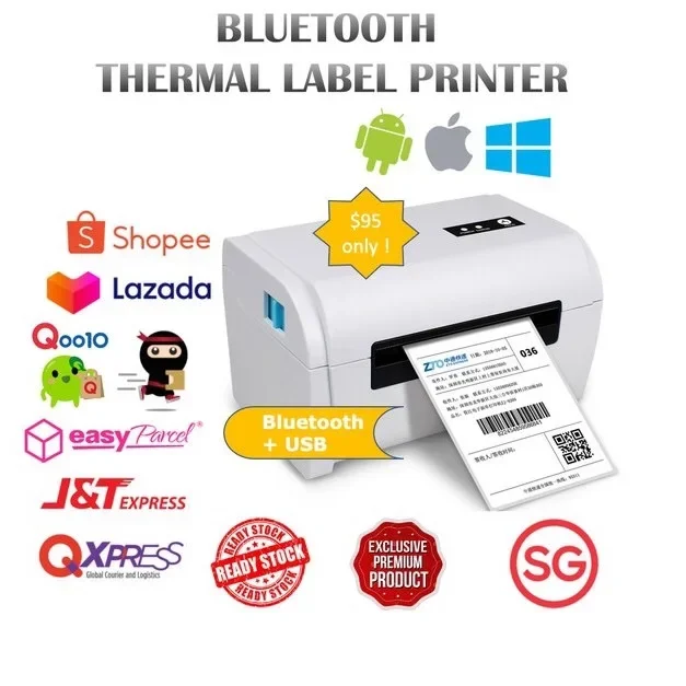 🇸🇬 Thermal Printer Bluetooth label printer barcode printer for shipping label/ thermal label/ label paper/ thermal sticker/ waybill/ Zj9200 printer