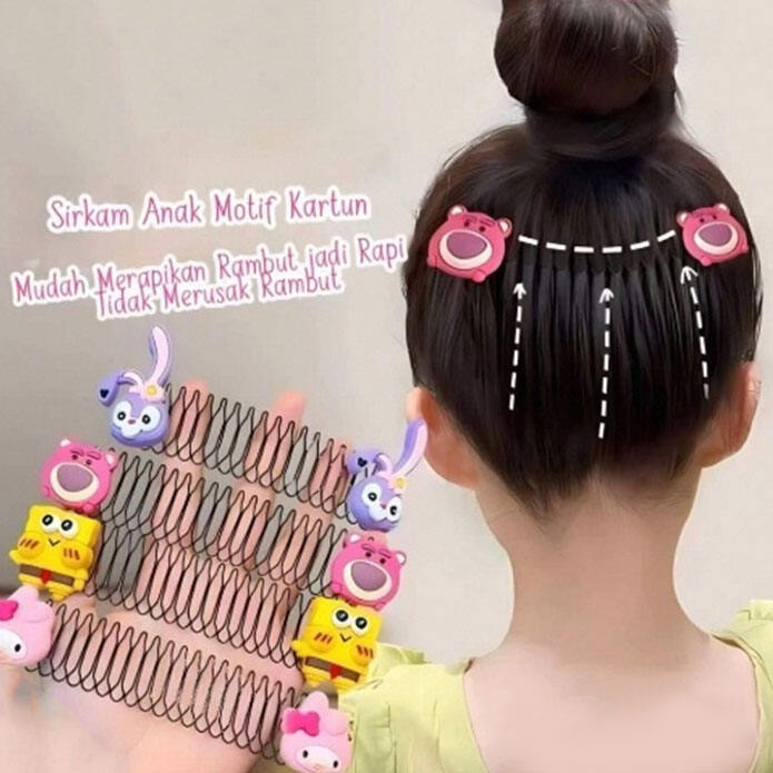 【Local seller fast shipping】girls Comb Hair Invisible Back of the Head Bangs Broken Hair Finishing Artifact