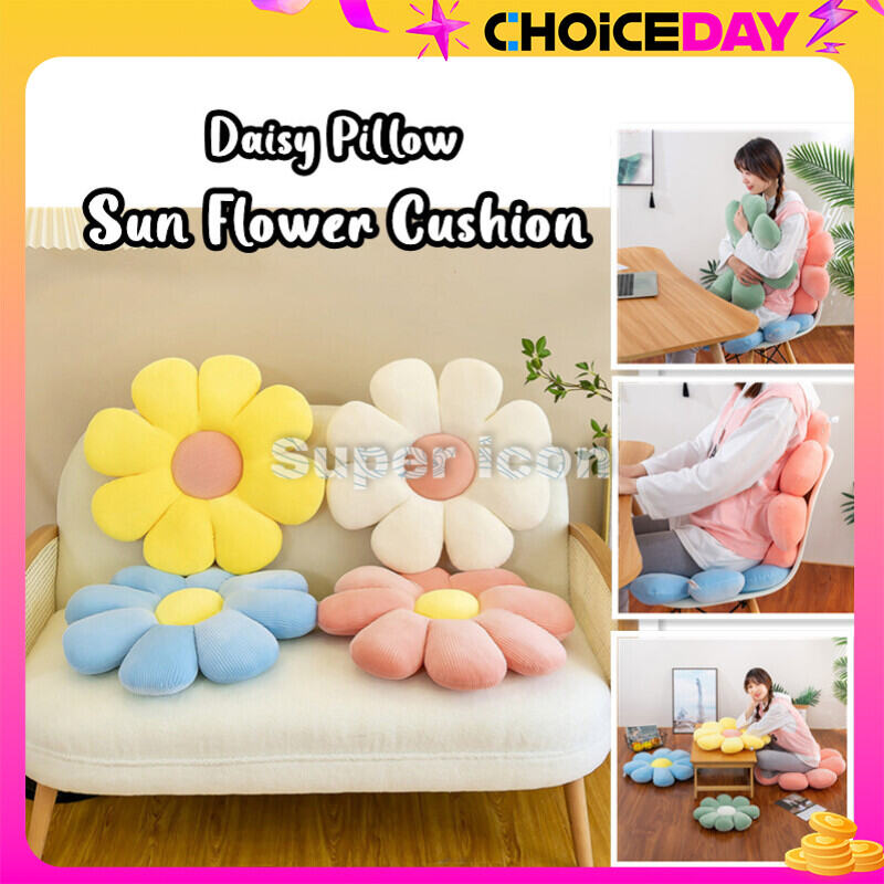 Cute Sunflower Plush Cushion Pillow for Soft Seating