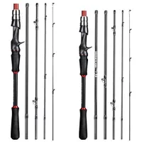 Sougayilang Portable Lure Rod 1.8m/2.1m Carbon Material Comfortable Grip Outdoor Spinning/Casting Fishing Rod Lure Wt. 10-30g