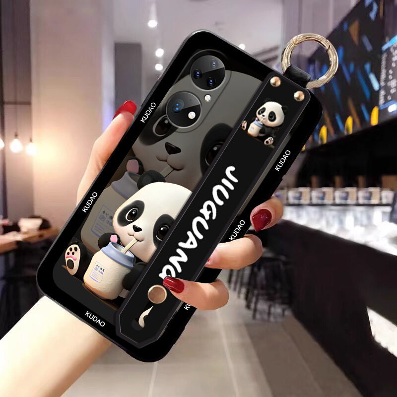 For Huawei P30pro Phone Case Huawei P20pro New Arrival Liquid Silicone Huaweip10plus Wrist Strap Holder Huawei P10 Trending Men and Women Huawei P30 Ultrathin and Simple Lesser Panda. 