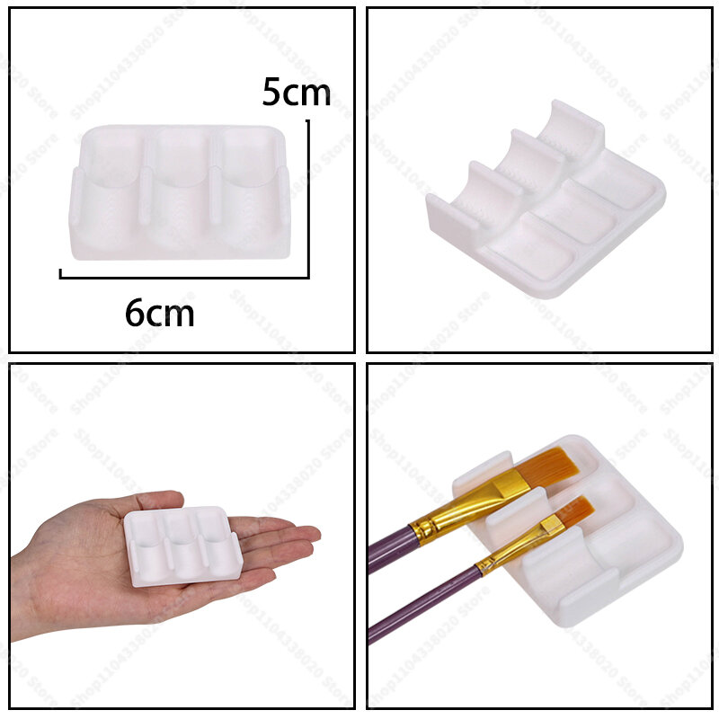 Painting Brush Rest Holder White Plastic Paintings Brushes Rests Drip Tray Pad for Different Painting