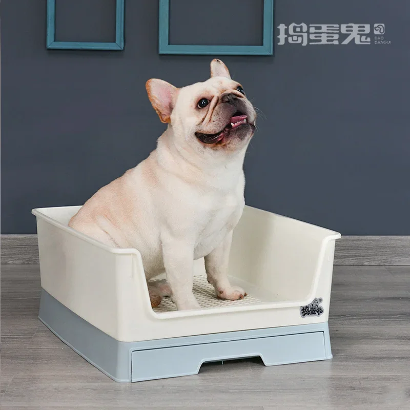 Troublemaker Small and Medium-Sized Dogs Splash-Proof Fence Drawer Dog Toilet Urinal Flush Bedpan Pet Supplies