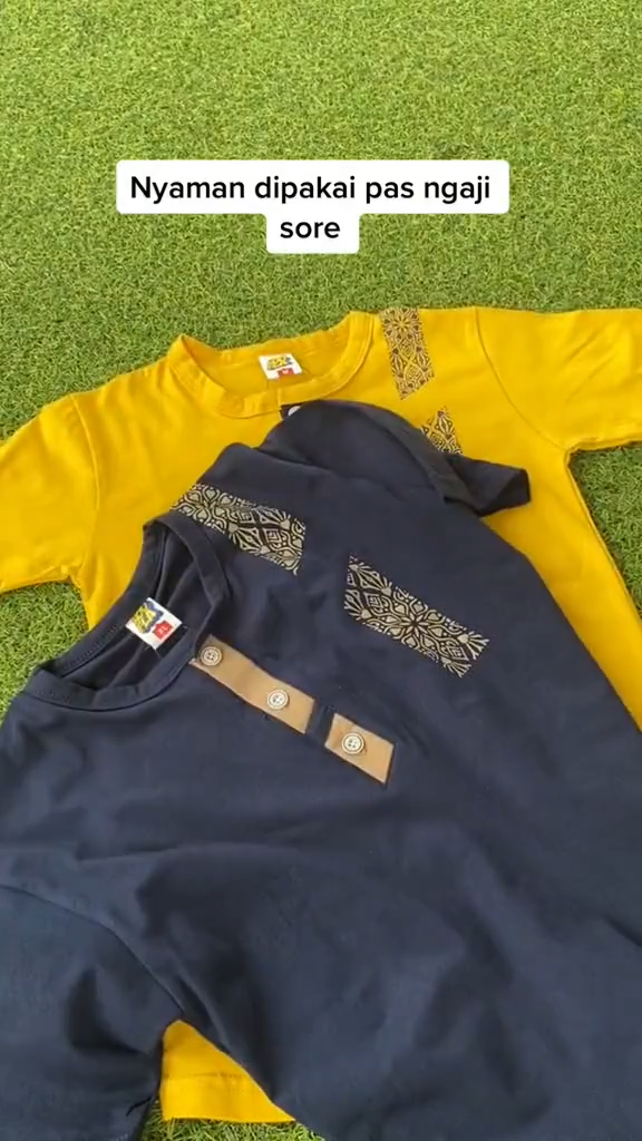 Hoofla Set Koko Jogger Furqon Setelan Koko Kaos dan Celana Panjang Anak Laki-Laki Usia 3 sd 12 Tahun