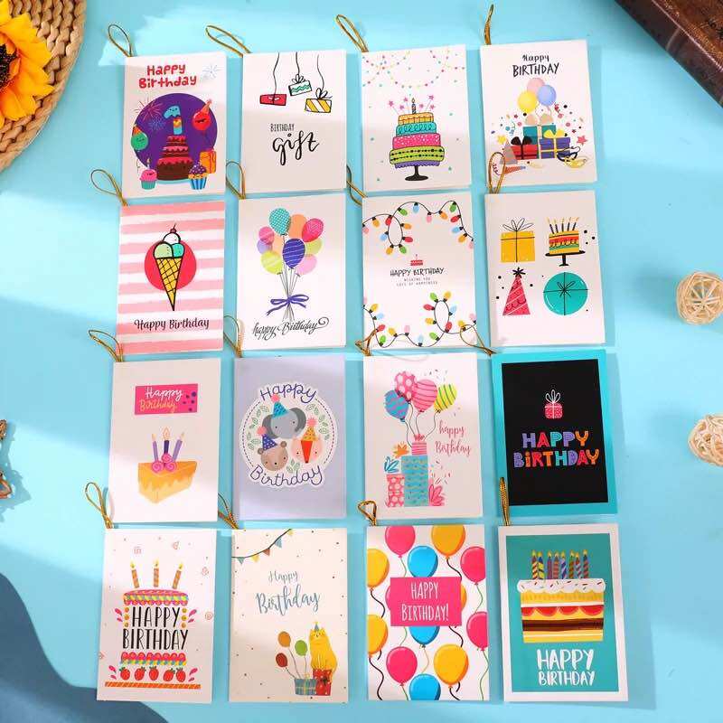 [ local stocks ] Small Mix Cards / Birthday Tag cards/ Thank you Tag Cards ( 16 pcs per pack/ 20 pcs per pack)