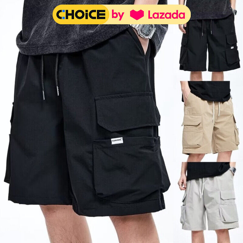 Men's Cargo Shorts กระเป๋าหลายช่อง ทนทาน สวมใส่สบาย เหมาะสำหรับกิจกรรมกลางแจ้งทุกประเภท ราคา 210 บาท*ส่งฟรี