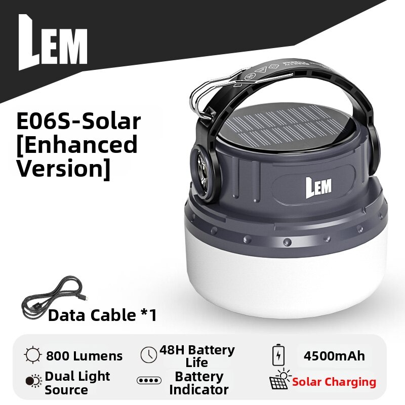 LEM | Solar Rechargeable Long-lasting Portable Camping Lantern