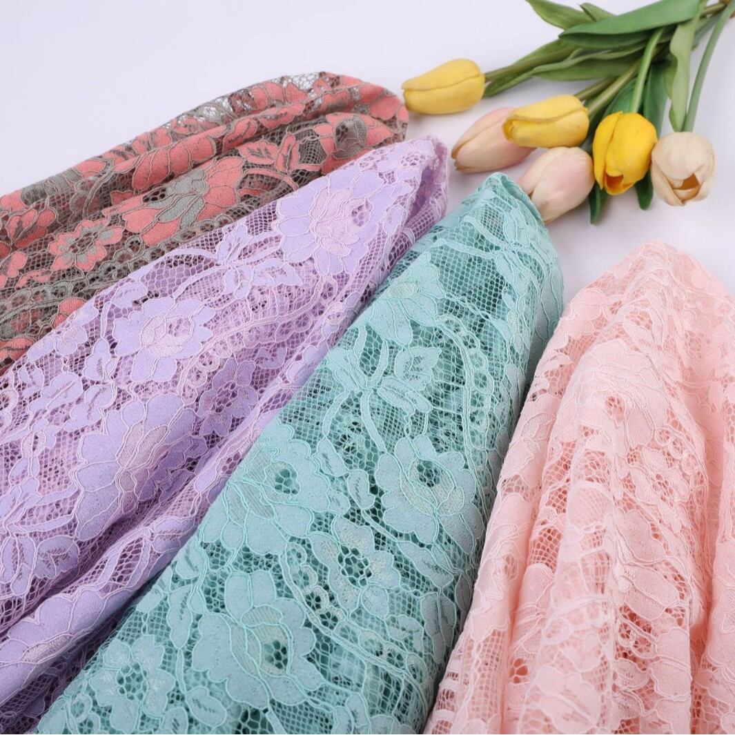 Thickened Double Color Silk Thread Lace Fabric for Autumn Winter Dress Cheongsam Wedding Dress 30% Silk 50% Cotton 20% Thread