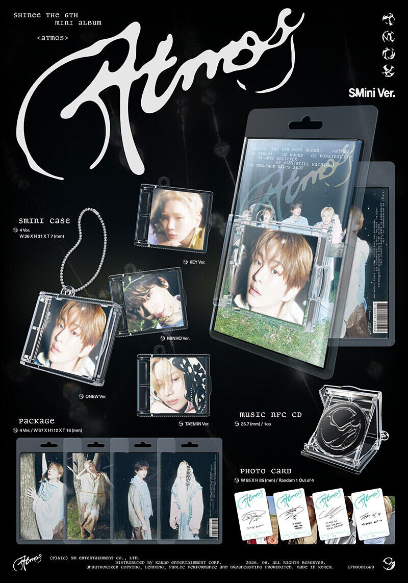 Set (Smini Ver. 4 Types) Shinee - Atmos (6Th Mini Album) | Lazada
