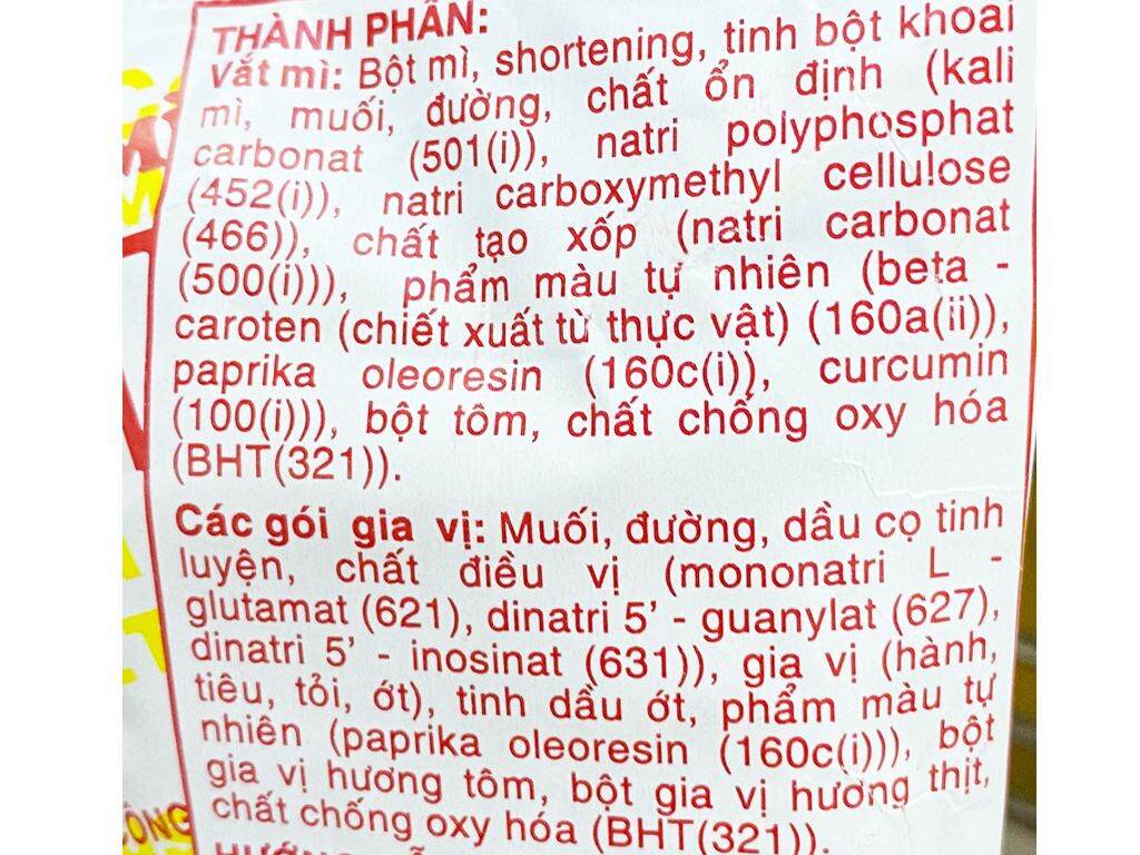 Combo 3 gói mì ăn liền Miliket sa tế gói 65gr
