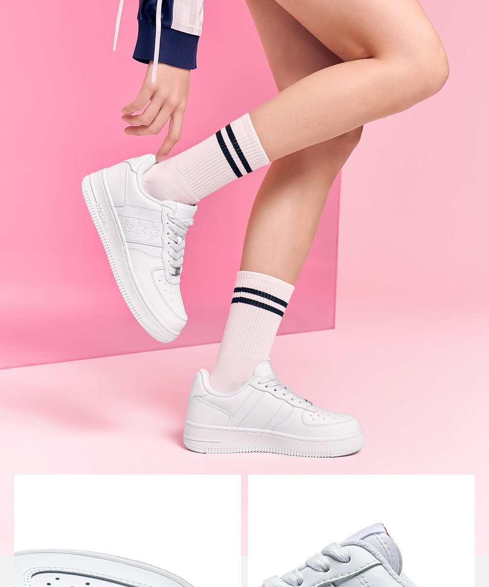 Scarpe casual da donna Kappa 2025 Estate New Style Retro Sneakers sportive con fondo spesso alzato versatili e piatte con punta tonda