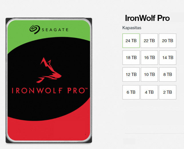 Seagate IronWolf Pro Internal Hard Drive - Engineered to Deliver 24×7 Performance, Reliability, and Dependability, Optimized for NAS ราคา 2,790 บาท*ส่งฟรี
