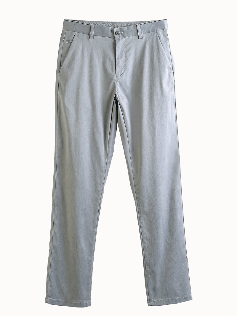 Tencel Cotton! Good quality! Export Cut Label Summer Men Thin Elastic Straight Breathable Business Casual Pants. 