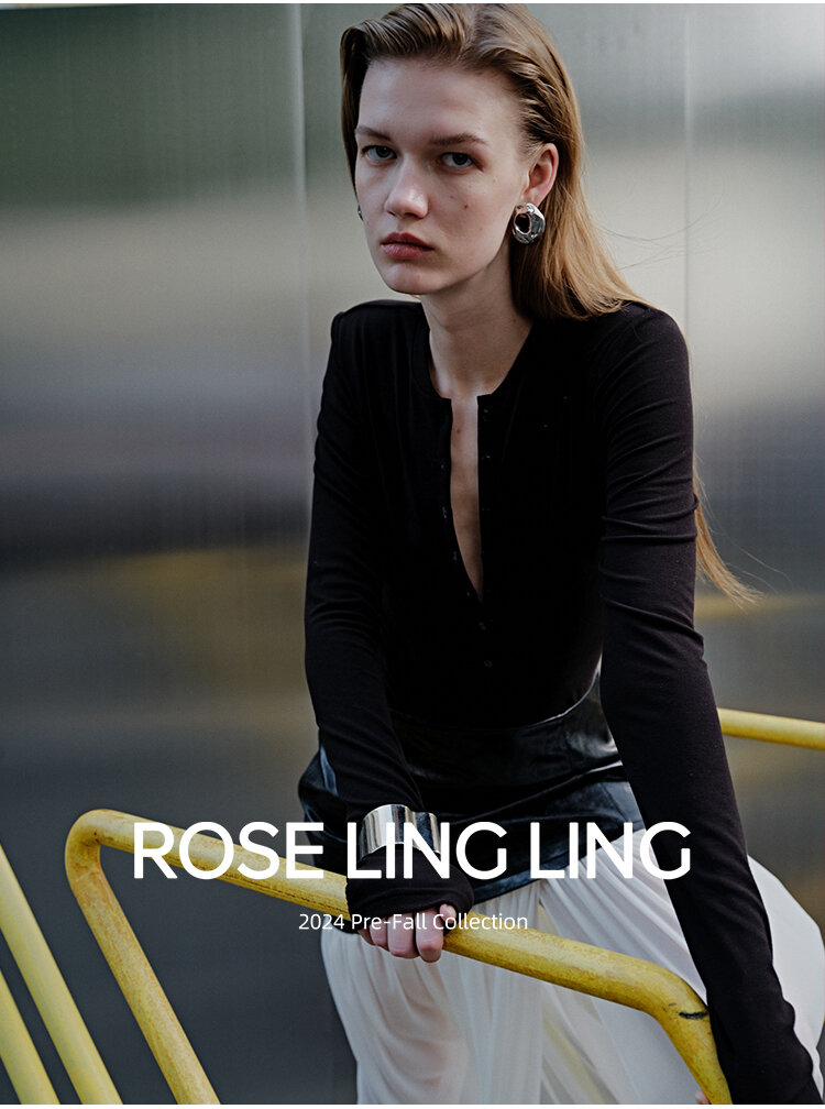 RoseLingLing Ultra-Fine Australian Silk Wool Blend Slimming Knit T-Shirt with Henley Collar for Women Casual Summer Style